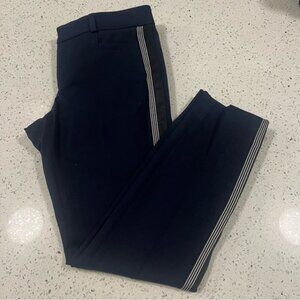 BANANA REPUBLIC Sloan Navy Ankle Pants with Side Stripe Detail Women's Size 2P